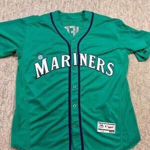 Majestic Seattle Mariners Ken Griffey Jr. #24 Cool Base Teal no washer tag